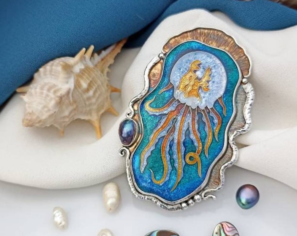 Jellyfish Brooch-pendant